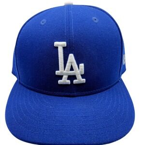 New Era 59FIFTY Los Angeles Dodgers MLB Fitted Hat Royal Blue Size 7 1/4 Cap